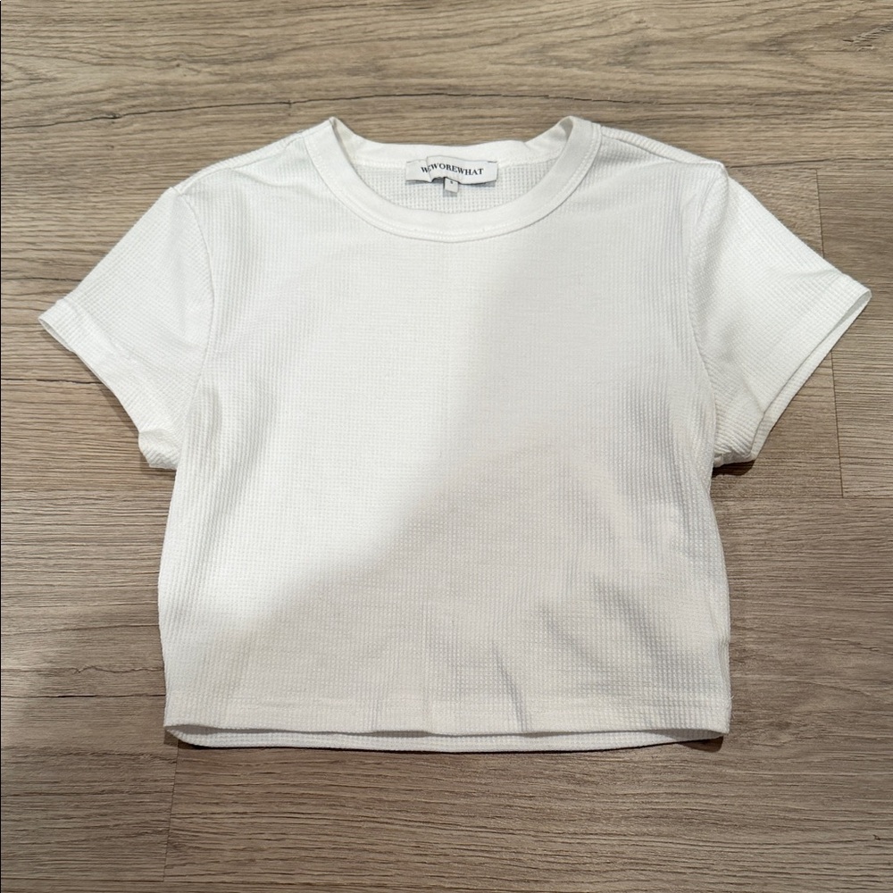 WeWoreWhat White Cropped Top